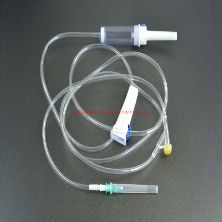 Disposable Infusion Set with Extension Tube Y Site Precise Regulator