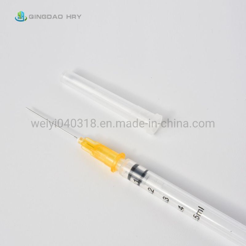 0.3ml -10ml Auto-Disable with or Without Hypodermic Needle Safety Injection Needle Self-Destructive Syringe with Different Sizes