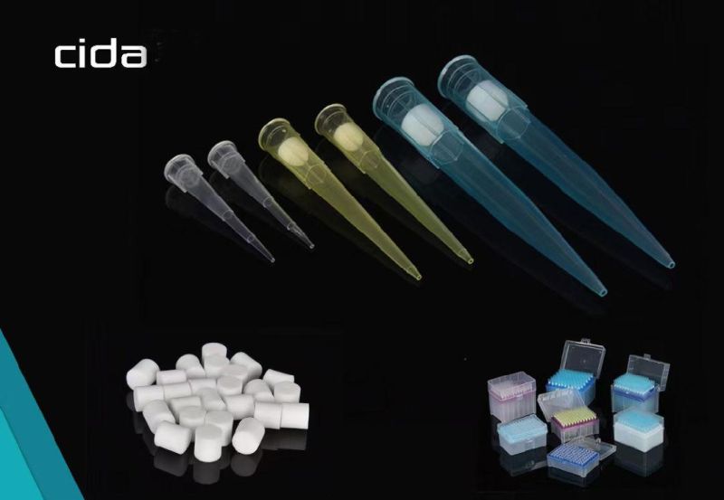 Medical Disposables Laboratory Test Kits 10UL 100UL 200UL 1000UL Pipette Filter Tips for PCR Nucleic Acid Testing