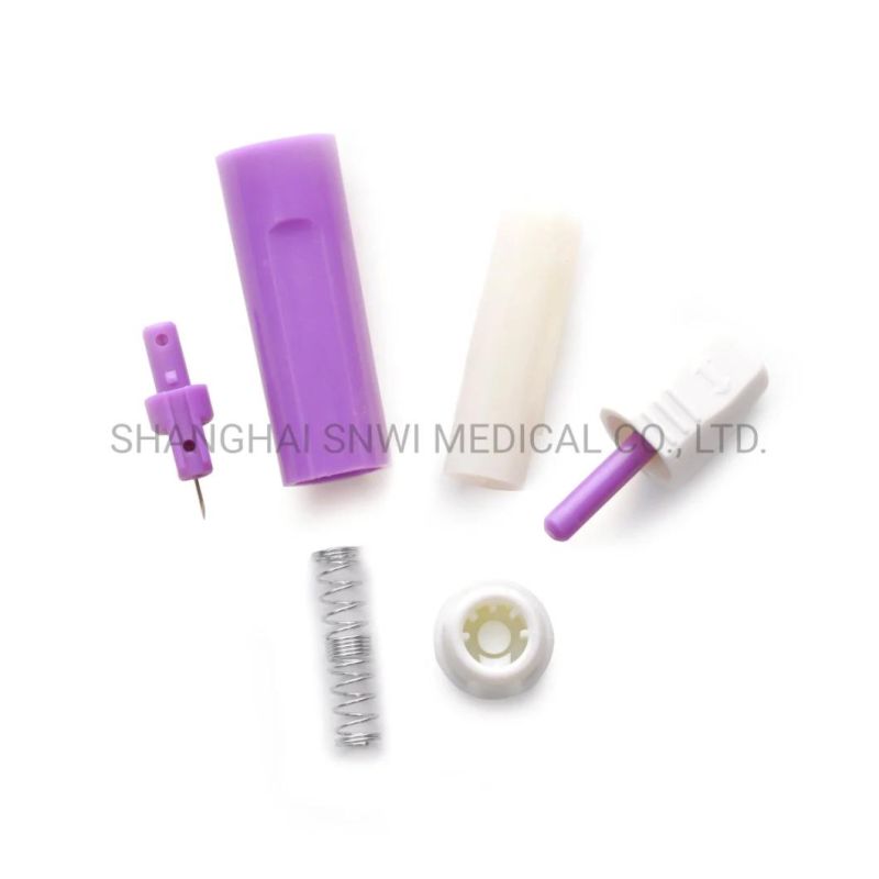 Disposable Safety Lancets Blood Lancets for Gluco Testing