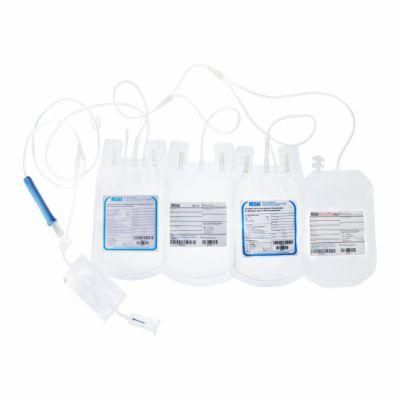 Disposable 350ml Quadruple Blood Collection Bag Cpda-1/Cpd+Sagm