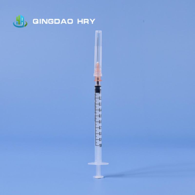 Ready Stock of 1ml Luer Lock Luer Slip Syringe for Hospital with Safety Needle