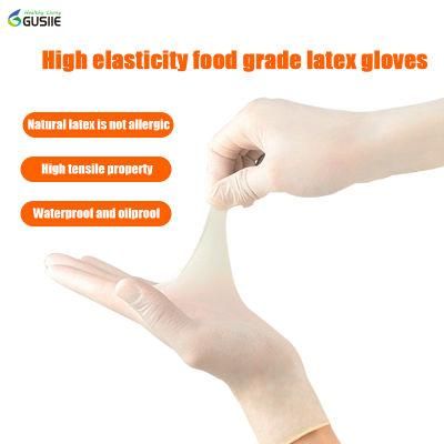 Protective Disposable Medical Examination Latex Gloves Disposable White Latex Glove