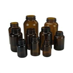 300ml Brown Wide Mouth Glass Bottle / Brown Capsule Bottle / Brown Maca Cordyceps Glass Bottle