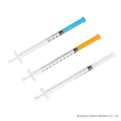 Vaccine Injection Medical Device Plastic Low Dead with Needle 0.5ml 25gx1&quot; Space Lds Ldv Latex Free Vaccines Syringes
