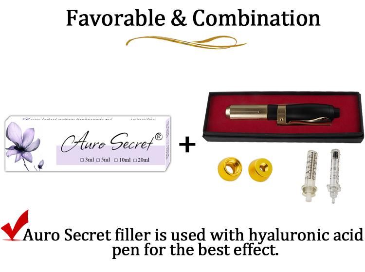 Korean New Hyaluronic Acid Injector Pen Gun Gold 5ml Free Needle for Lips Filler