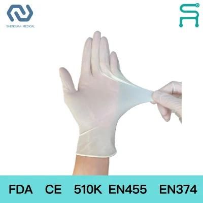 High Quality Powder Free FDA CE 510K En455 Disposable Latex Gloves