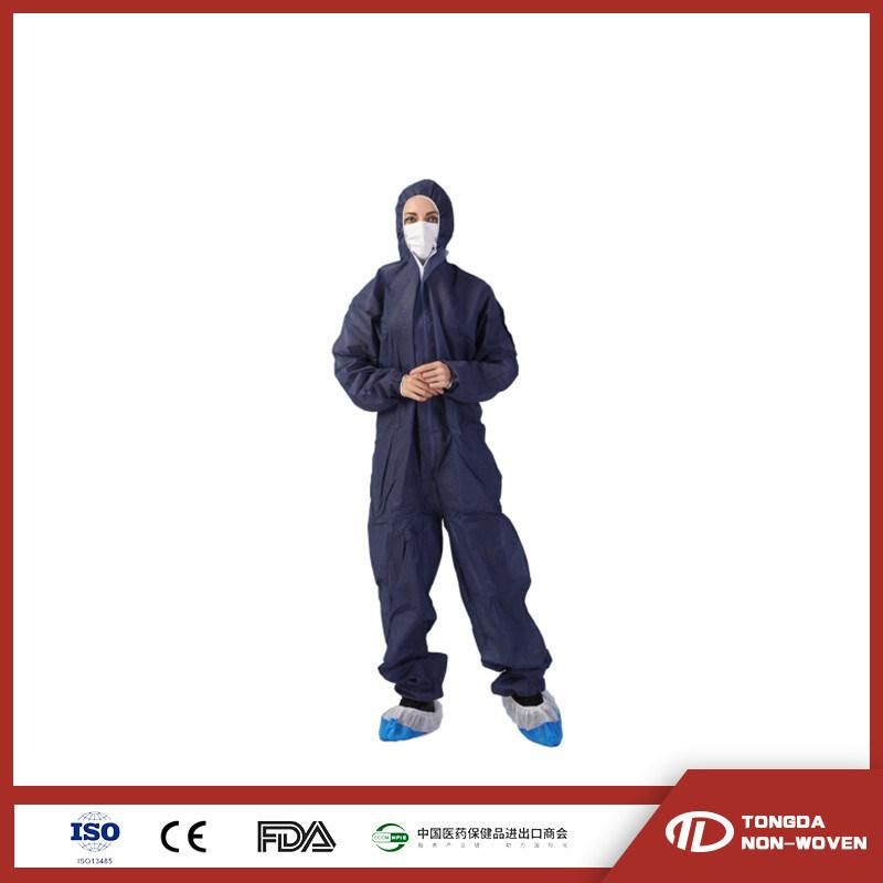 Disposable Waterproof Non Woven Coverall SMS Coverall Safety Microporous Coverall