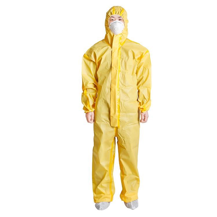 Polypropylene Hooded Jumpsuit with Zip Closure White Color Disposable