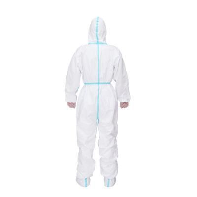 Disposable Coverall Sf Non Woven Workwear with Hood 55g Coverall CE Approved