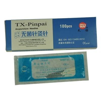 Reliable Trade and Quality Assurance Disposable Sterile Silver Handle Acupuncture Needles with Plastic Bag Packing