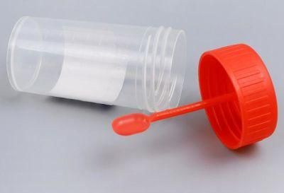 Lab Disposable Medical Stool Container with Spoon Manufacture