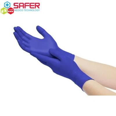 Synthetic Nitrile Gloves Medical Powder Free Cobalt Blue
