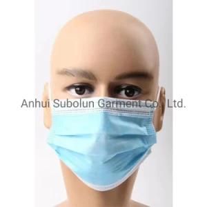 Disposable Flat Type Non Woven 3 Ply Medical Face Mask with Earloop
