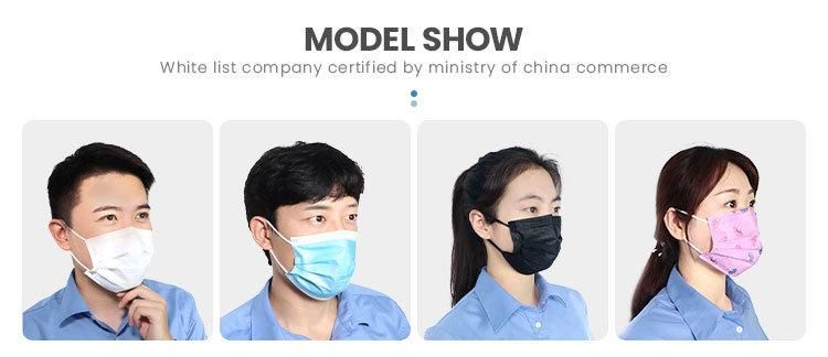 Black Wholesale CE Disposable 3 Ply Protective Facial Face Medical Mask