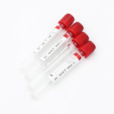 Medical Disposable Serum Vacuum Blood Collection Test Tube Plain 6ml