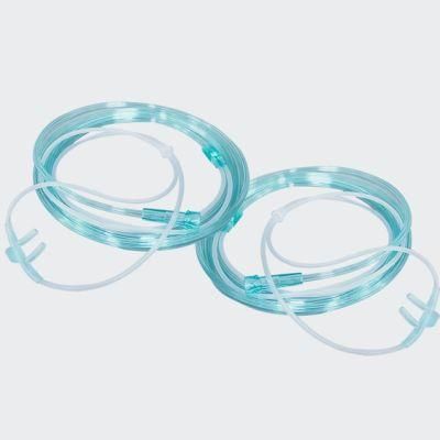 Medical Breathing Nasal Tube Standard Oxygen Nasal Cannula CE Certificates Breathing Circuit Midsplit Tube