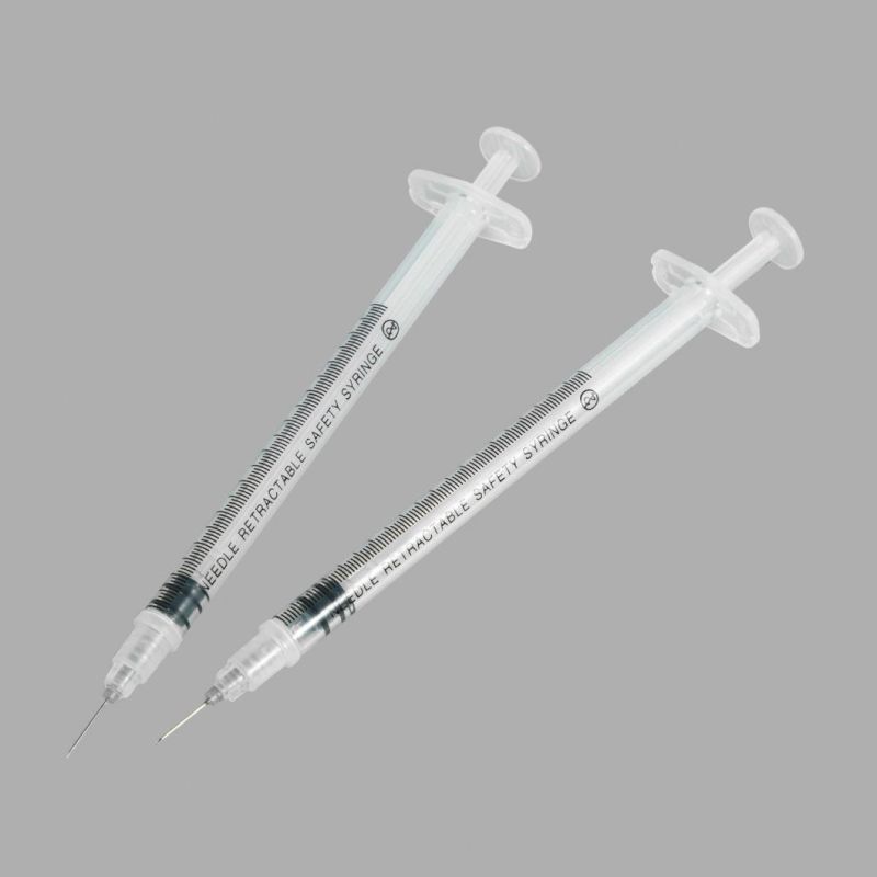 High Quality 1 3 510ml Hypodermic Ad Manual Retractable Safety Syringe