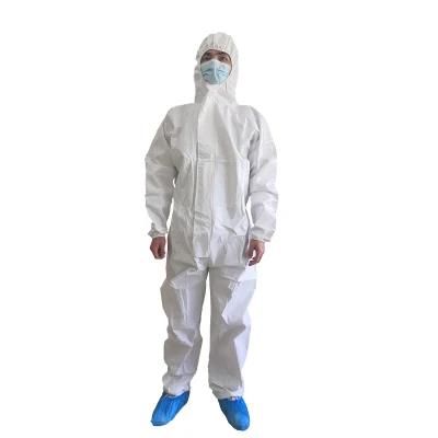Disposable Protective Clothing Jumpsuit Sewn Protective Clothing Microporous Protective Clothing Safety Work Clothes