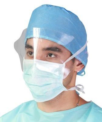 Xianwanli 3 Layers Disposable Blue Facial Mask with Shield