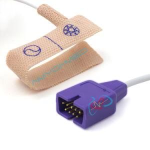Compatible Nellco Oximax dB9 9pin 0.9m PVC White Cables Neonate Adult Disposable SpO2 Sensor