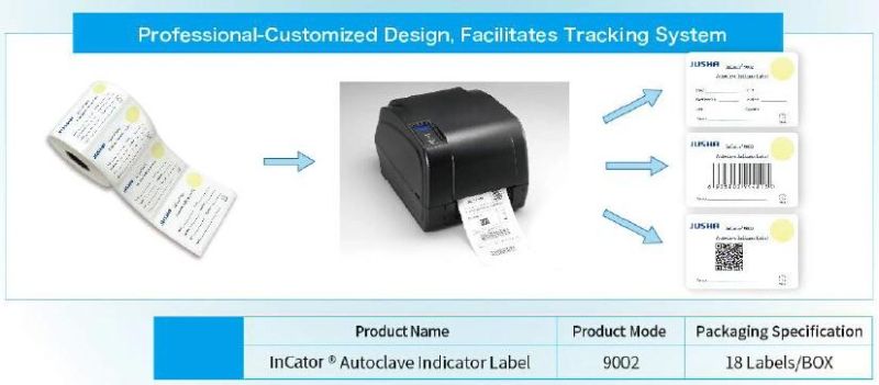 Jusha Steam Sterilization Indicator Label, Surgical Consumables, Chemical Indication