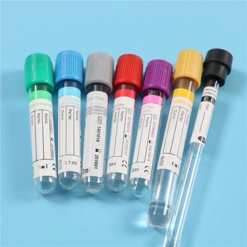 Vacuum Blood Tube Plain and EDTA Color Vacuum Blood Collection Tube Machine Best Quality Vacuum Blood Test Tube