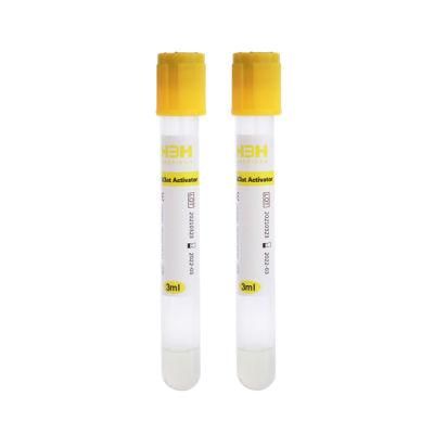 Wholesale Disposable Glass Gel &amp; Clot Activator Tube Vacuum Blood Tube CE/ISO/FDA