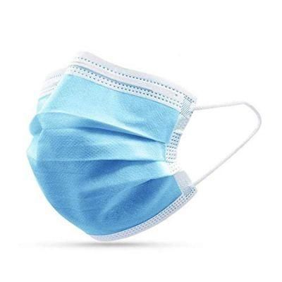 Disposable Procedure Mask Pleated Earloop Blue Nonwoven