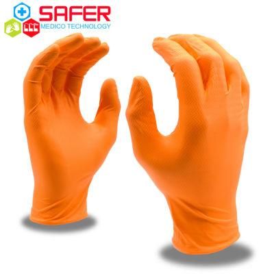 Industrial Work Heavy Duty Nitrile Diamond Safety Disposable Gloves