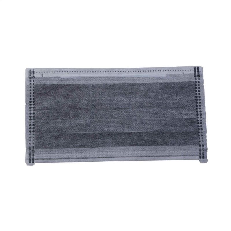 High Filtration Performance, Anti-Bacteria Anti Virus Active Carbon Face Mask Disposable Non Woven Face Mask Grey Color