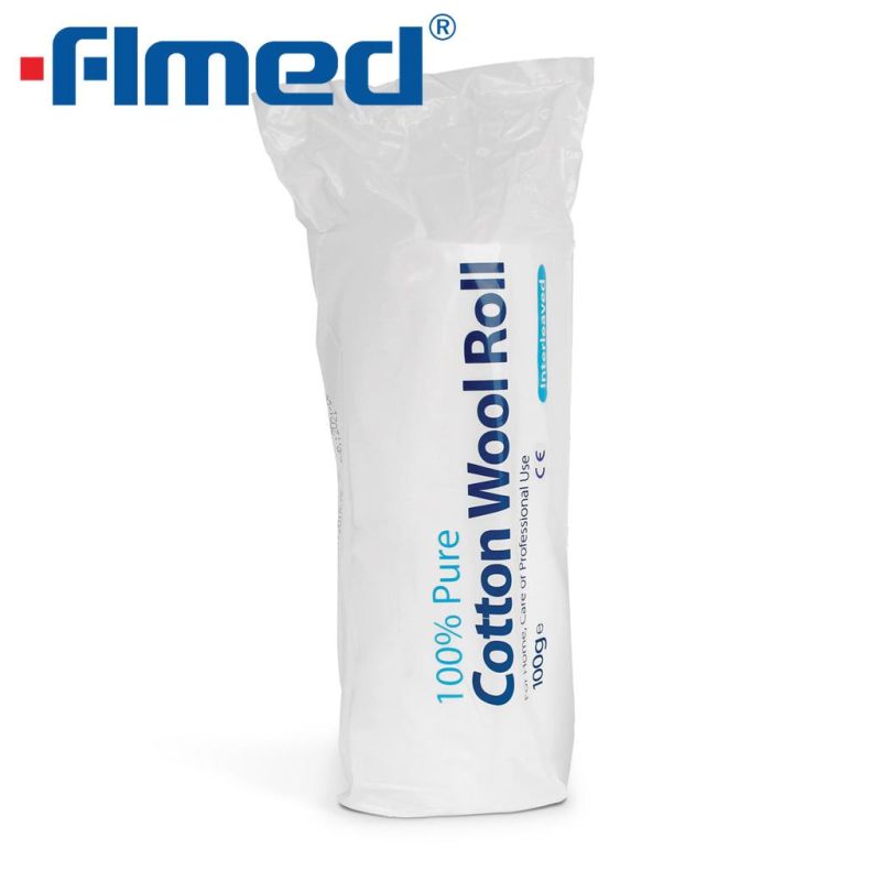 Medical Supply Disposable Absorbent 100% Bleached Medical Cotton Wool Roll