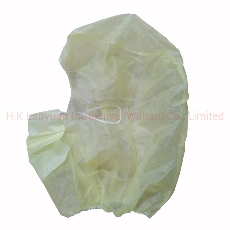 Elastic Opening Disposable Hoods Cap with Face Mask