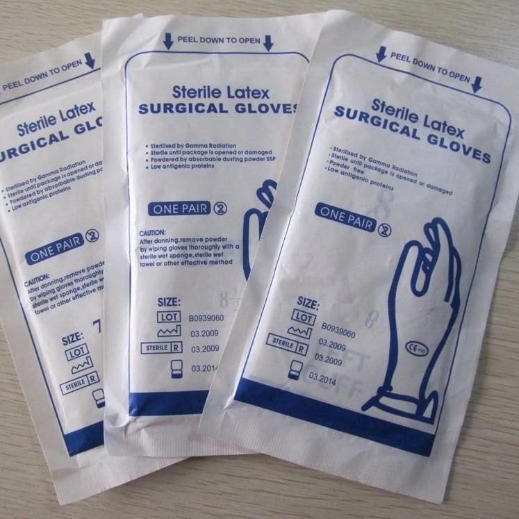 Medical Disposable Sterile Latex Surgical Gloves Sterilization