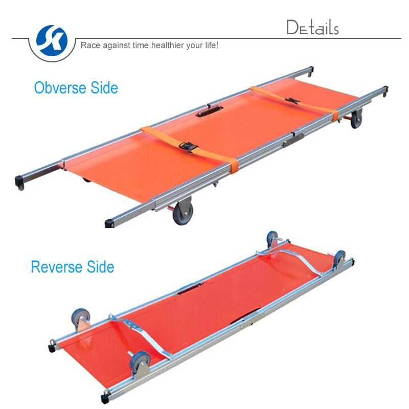 ISO9001&13485 Factory Comfortable Stretcher for Ambulance with Wheels