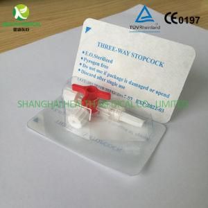 Red Three Way Stopcock in Blister Packing