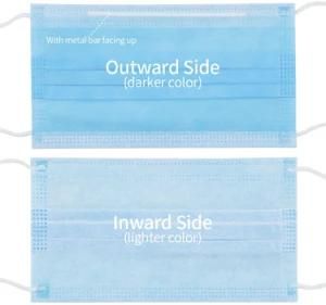Blue Healthy Care Procedure 3 Ply Earloop Disposable Face Mask in Stock