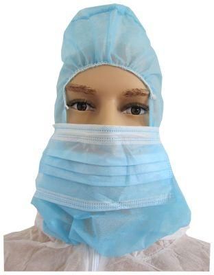 Disposable Astronaut Cap Protective Non-Woven Space Hat PP Polypropylene Hoods with Elastic Closure and Mask