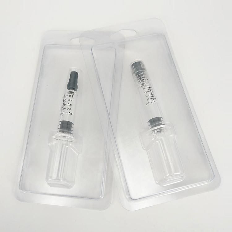 Disposable Luer Lock Plastic Push Rod 1ml Glass Syringe