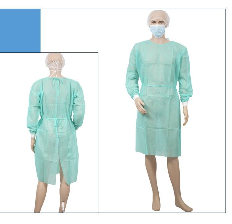 Hospital Medical Uniform PP Nonwoven Disposable Isolation Gown