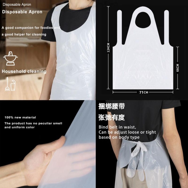 Disposable PE Apron for Housework LDPE HDPE Material Yuchen Factory Direct Sale