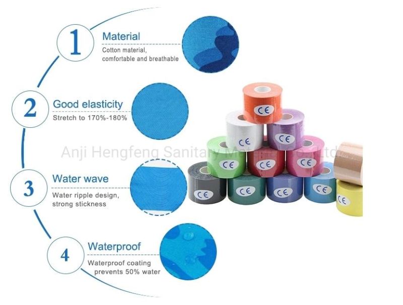 Mdr CE Approved China Hengfeng Premium Kinesiology Tape with ISO/CE/FDA Certificates