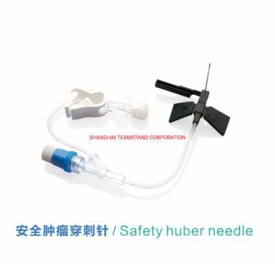 CE ISO13485 Certified Disposable Medical Infusion Set or Puncturing Safety Huber Needle for Syringe