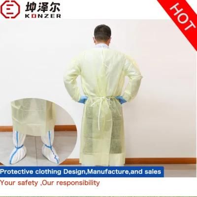 High Air Permeability Spunbond Coated Breathable File CE En14126 Certificated Disposable Protective Coveralls