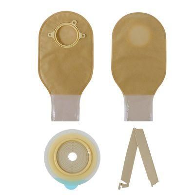 Economical Drain Valve Colostomy Bags Adhesives for Adults; One-Piece System Ostomy Pouch with Wire Tie Closure