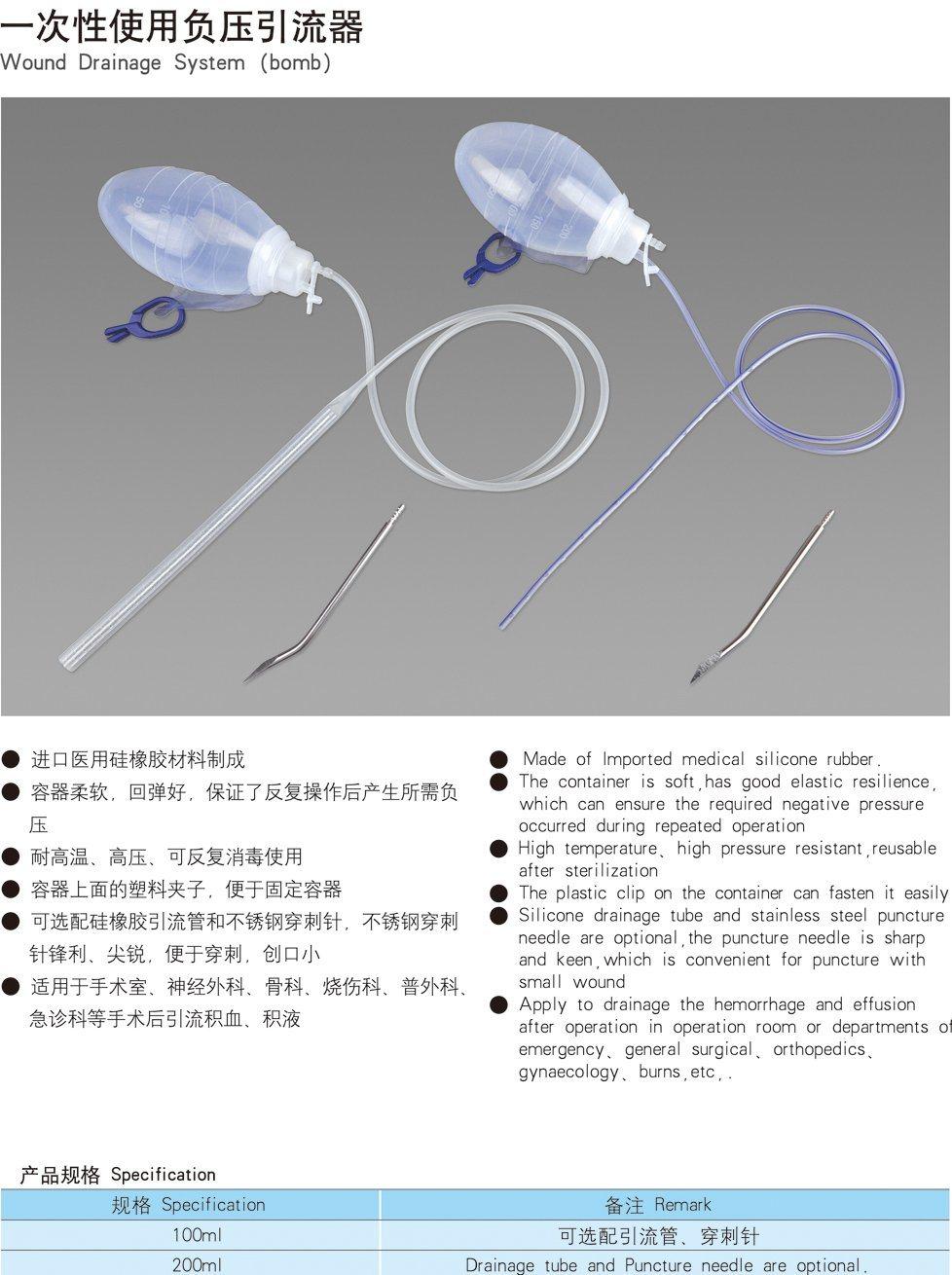 Biliary Drainage of Medical Negative Pressure Wound Treatment System