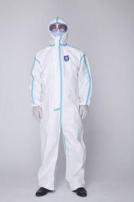 Factory Non Sterile Medical Disposable Protective Coverall with EVA Sealing Tape