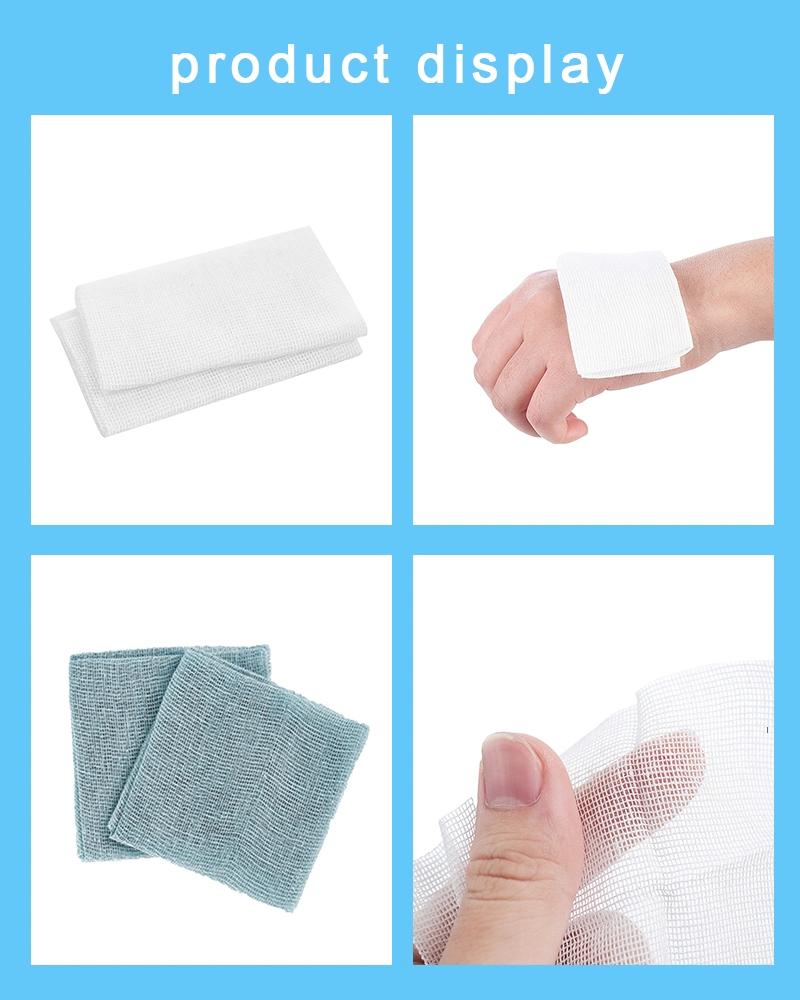 Absorbent 100% Cotton Gauze Swabs with ISO Approved Disposable Medical Non-Sterile Packing Ce and ISO Certified Medical Sterile Surgical Compress Bandage