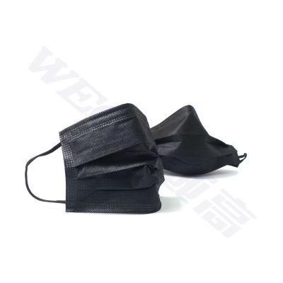 Black Wholesale CE Disposable 3 Ply Protective Facial Face Type II Protective Dust Medical Mask