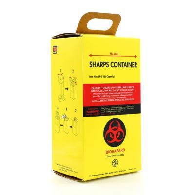 Disposable Medical 1-50L Paper Biohazard Sharp Container Safety Box for Used Syringes and Needles